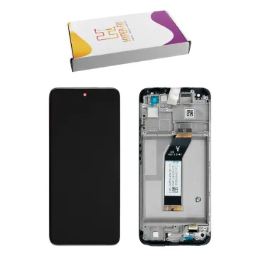 XIAOMI REDMI 10 4G ΟΘΟΝΗ + TOUCH SCREEN + LENS + FRAME HF-560002K19A00 BLACK HYPER-FIX SERVICE PACK