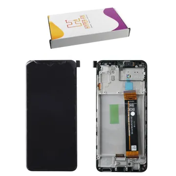 SAMSUNG A23 5G A236 ΟΘΟΝΗ PLS +TOUCH SCREEN + LENS + FRAME HF-GH82-29734A BLACK HYPER-FIX SERVICE PACK