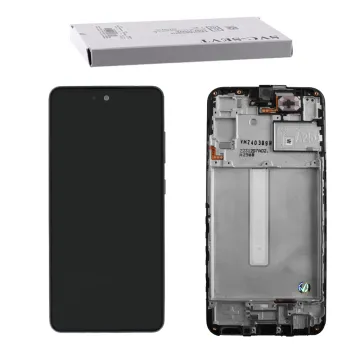 SAMSUNG A25 5G A256 ΟΘΟΝΗ AMOLED +TOUCH SCREEN + LENS + FRAME GH82-33215A BLACK ORIGINAL SERVICE PACK