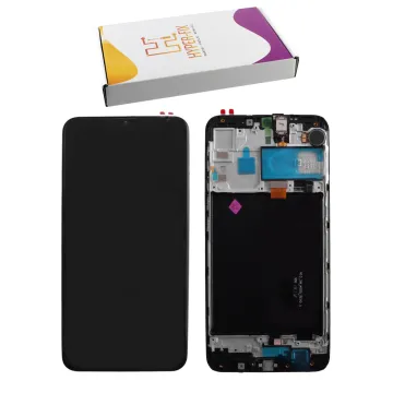 SAMSUNG A10 A105 ΟΘΟΝΗ IPS +TOUCH SCREEN + LENS + FRAME HF-GH82-19367A BLACK HYPER-FIX SERVICE PACK