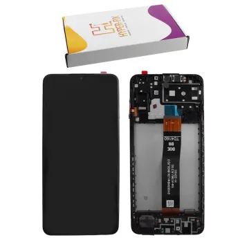 SAMSUNG A13 5G A136 ΟΘΟΝΗ PLS + TOUCH SCREEN + LENS + FRAME HF-GH82-29077A BLACK HYPER-FIX SERVICE PACK
