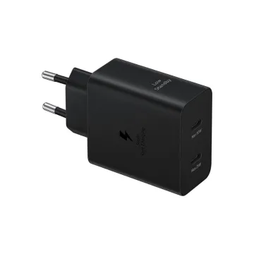 TRAVEL SAMSUNG EP-T5020XBE DUAL USB-C 5V 3A/9V 3A/15V 3A/20V 2.5A 50W MAX FAST CHARGE+USB USB-C TO USB-C 5A BLACK PACKING