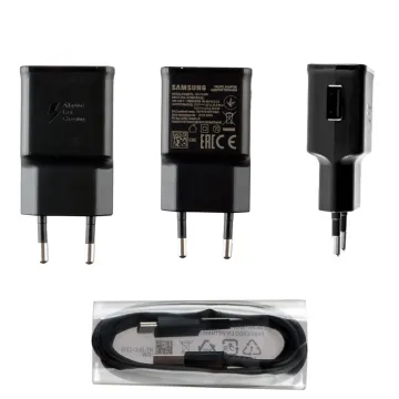 TRAVEL SAMSUNG EP-TA200EBE USB-A 5V 2A/9V 1,67A 15W + DATA EP-DG970BBE USB-C BLACK BULK OR