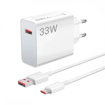 TRAVEL XIAOMI BHR9956EU USB-A 5V/3A 9V/3A 12V/2.25A 20V/1.35A 11V/3A 33W + USB A TO USB-C 3A WHITE PACKING OR
