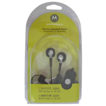 HANDS FREE STEREO MOTOROLA S200 V3/L6/L7 BLACK PACKING OR