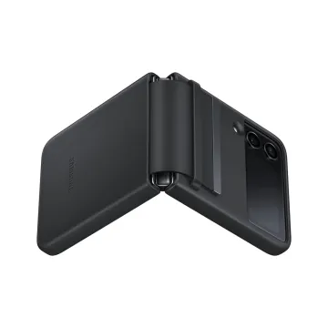 ΘΗΚΗ SAMSUNG Z FLIP 4 5G F721 LEATHER COVER EF-VF721LBEGWW BLACK PACKING OR