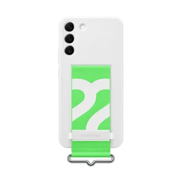 ΘΗΚΗ SAMSUNG S22 5G S901 SILICONE COVER WITH STRAP EF-GS901TWEGWW WHITE PACKING OR