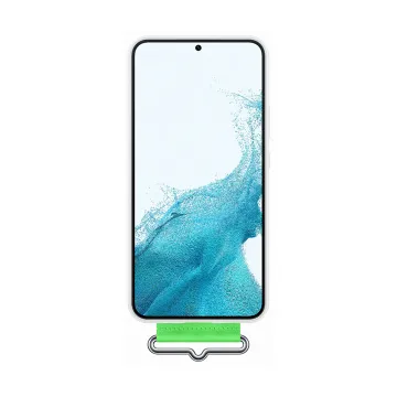 ΘΗΚΗ SAMSUNG S22 PLUS 5G S906 SILICONE COVER WITH STRAP EF-GS906TWEGWW WHITE PACKING OR