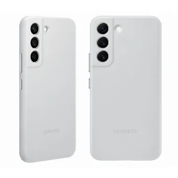ΘΗΚΗ SAMSUNG S22 5G S901 LEATHER COVER EF-VS901LJEGWW LIGHT GREY PACKING OR