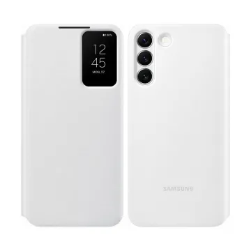 ΘΗΚΗ SAMSUNG S22 5G S901 CLEAR VIEW COVER EF-ZS901CWEGEE WHITE PACKING OR