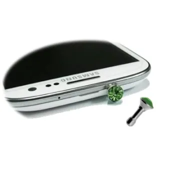 EARPHONE ANTI-DUST JACK PLUG 3.5mm DIAMOND LIGHT GREEN