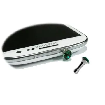 EARPHONE ANTI-DUST JACK PLUG 3.5mm DIAMOND DARK GREEN