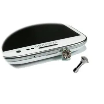 EARPHONE ANTI-DUST JACK PLUG 3.5mm DIAMOND SILVER