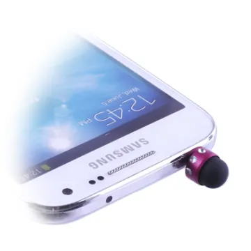 EARPHONE ANTI-DUST JACK PLUG 3.5mm + STYLUS TOUCH PEN PINK