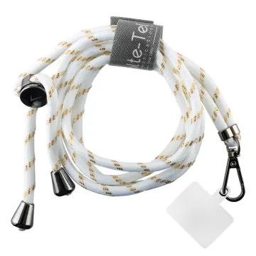 VOLTE-TEL NECK STRAP - ΛΟΥΡΑΚΙ ΛΑΙΜΟΥ ΓΙΑ ΘΗΚΕΣ ΑΣΠΡΟ-ΧΡΥΣΟ VT35