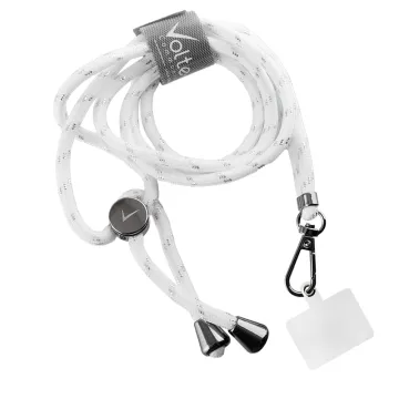 VOLTE-TEL NECK STRAP - ΛΟΥΡΑΚΙ ΛΑΙΜΟΥ ΓΙΑ ΘΗΚΕΣ ΑΣΠΡΟ-ΑΣΗΜΙ VT36