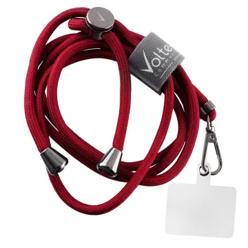 VOLTE-TEL NECK STRAP - ΛΟΥΡΑΚΙ ΛΑΙΜΟΥ ΓΙΑ ΘΗΚΕΣ ΣΚΟΥΡΟ ΚΟΚΚΙΝΟ VT08