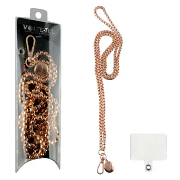 VOLTE-TEL NECK STRAP - ΑΛΥΣΙΔΑ ΛΑΙΜΟΥ ΓΙΑ ΘΗΚΕΣ GOLD VT405