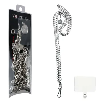 VOLTE-TEL NECK STRAP - ΑΛΥΣΙΔΑ ΛΑΙΜΟΥ ΓΙΑ ΘΗΚΕΣ SILVER VT411