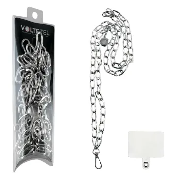 VOLTE-TEL NECK STRAP - ΑΛΥΣΙΔΑ ΛΑΙΜΟΥ ΓΙΑ ΘΗΚΕΣ SILVER VT412