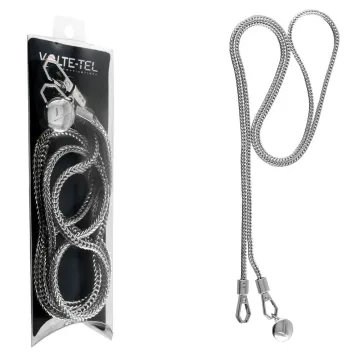 VOLTE-TEL NECK STRAP - ΑΛΥΣΙΔΑ ΛΑΙΜΟΥ 120cm ΓΙΑ ΘΗΚΕΣ SILVER VT413