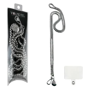 VOLTE-TEL NECK STRAP - ΑΛΥΣΙΔΑ ΛΑΙΜΟΥ ΓΙΑ ΘΗΚΕΣ SILVER VT416