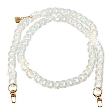 VOLTE-TEL NECK STRAP - ΑΛΥΣΙΔΑ ΛΑΙΜΟΥ ΓΙΑ ΘΗΚΕΣ RAINBOW TRANSPARENT VT429 120cm