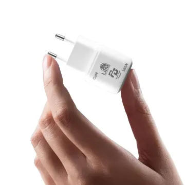 LIME USB-C GAN PD 3.2 AVS HYPER FAST TRAVEL QC 3.2 LCC120W 5V-9V 4A/ 12V 5A/ 15V-20V 6A 120W WHITE