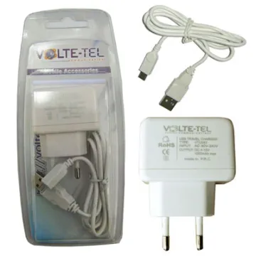 MICRO USB(USB ΦΟΡΤΙΣΤΗΣ-DATA VCD01+TRAVEL VTU042 1.0A 5W)WHITE VL