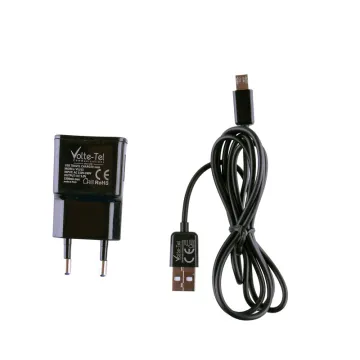 VOLTE-TEL MICRO USB(ΦΟΡΤΙΣΗΣ-DATA VCD05+TRAVEL VLU15 1.5A 7.5W) BLACK