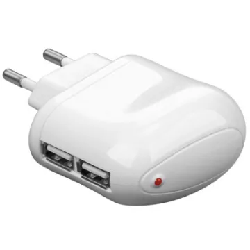 USB-A DUAL TRAVEL CHARGER U42194 1.0A 5W ΑΣΠΡΟΣ