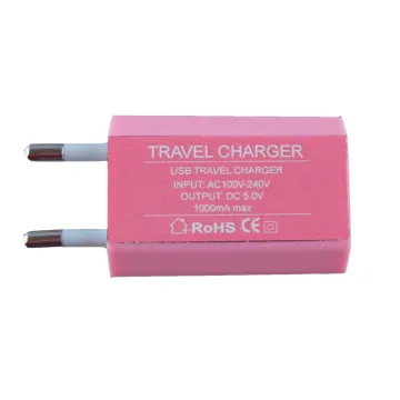 USB-A TRAVEL CHARGER mini 1.0A 5W PINK