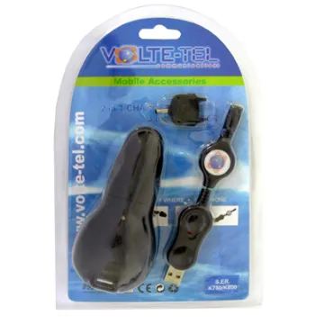 VOLTE-TEL SONY ERICSSON K750 USB-A DUO TRAVEL-ΦΟΡΤΙΣΤΗΣ ΑΥΤΟΚΙΝΗΤΟΥ+ADAPTOR+ΚΟΝΕΚΤΟΡΑΣ BLACK