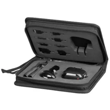 3IN1 USB CHARGER 1A KIT BLACK (TRAVEL-CAR-SPIRAL ADAPTOR+ 8 CONNECTORS)