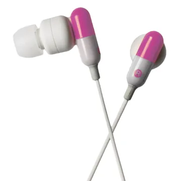 HANDS FREE MP4 ELECOM PILL WHITE-PINK STEREO JACK 3.5mm (120cm)