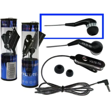 HANDS FREE NOKIA N81/82/5310/N96 ROPE VOLTE-TEL VT607+VT237 ON/OFF 2pcs BLACK