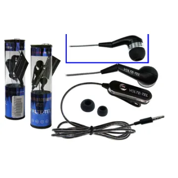 HANDS FREE HTC T8585 HD2 LEO ROPE VOLTE-TEL VT607+VT237 ON/OFF 2pcs BLACK