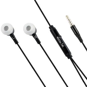 HANDS FREE UNIVERSAL 3.5mm 1.2m BRAIDED VT780 STEREO ON/OFF BLACK VOLTE-TEL