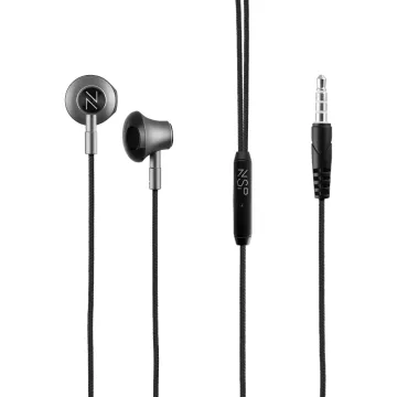 NSP HANDS FREE STEREO UNIVERSAL 3.5mm 1.2m ULTRA BASS HN30 WITH REMOTE AND MIC GREY