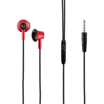 NSP HANDS FREE STEREO UNIVERSAL 3.5mm 1.2m ULTRA BASS HN30 WITH REMOTE AND MIC RED