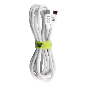 LIME USB-C TO USB-C 6A ΦΟΡΤΙΣΗΣ-DATA DURABLE BRAIDED ICE CABLE 1m LBCC03 240W LOW TEMPERATURE WHITE