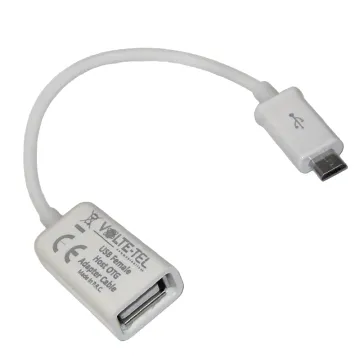 ΚΑΛΩΔΙΟ Micro USB ΣΕ USB OTG WHITE 17.5cm VOLTE-TEL