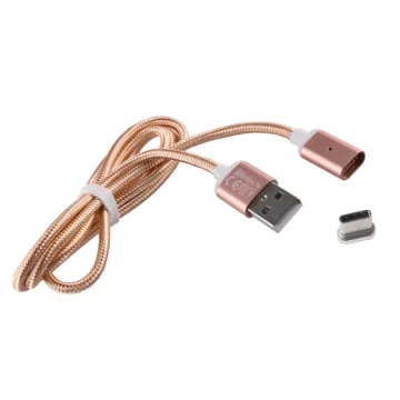 VOLTE-TEL USB-C ΦΟΡΤΙΣΗΣ-DATA MAGNETIC BRAIDED VCD07 2.1A 1m GOLD