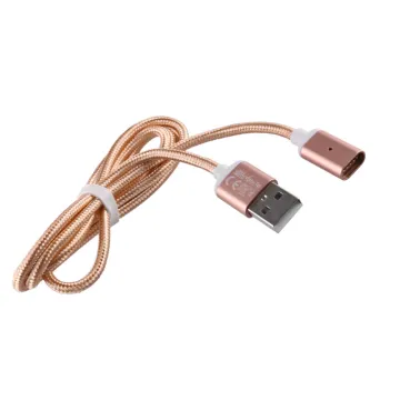 VOLTE-TEL USB ΦΟΡΤΙΣΗΣ-DATA MAGNETIC BRAIDED VCD07 2.1A 1m GOLD
