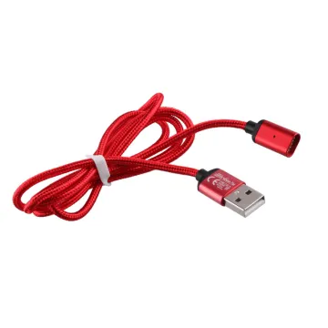 VOLTE-TEL USB ΦΟΡΤΙΣΗΣ-DATA MAGNETIC BRAIDED VCD08 2.4A 1m RED