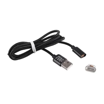 VOLTE-TEL MICRO USB ΦΟΡΤΙΣΗΣ-DATA MAGNETIC BRAIDED VCD08 2.4A 1m BLACK