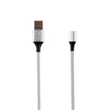 NSP USB ΦΟΡΤΙΣΗΣ-DATA MAGNETIC BRAIDED NSC01 3.5A QC 2.0 1m SILVER
