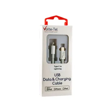 VOLTE-TEL ΚΑΛΩΔΙΟ ΦΟΡΤΙΣΗΣ-DATA USB-C TO LIGHTNING 2.4A 1m WHITE