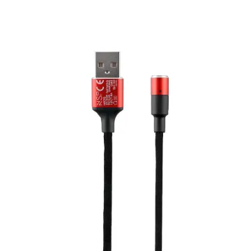 NSP USB-A ΦΟΡΤΙΣΗΣ-DATA MAGNETIC BRAIDED NSC02 4.0A QC 3.0 1.2m RED