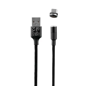 NSP MICRO USB ΦΟΡΤΙΣΗΣ-DATA MAGNETIC BRAIDED NSC02 4.0A QC 3.0 1.2m BLACK